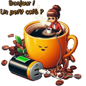 Gif bonjour un petit café